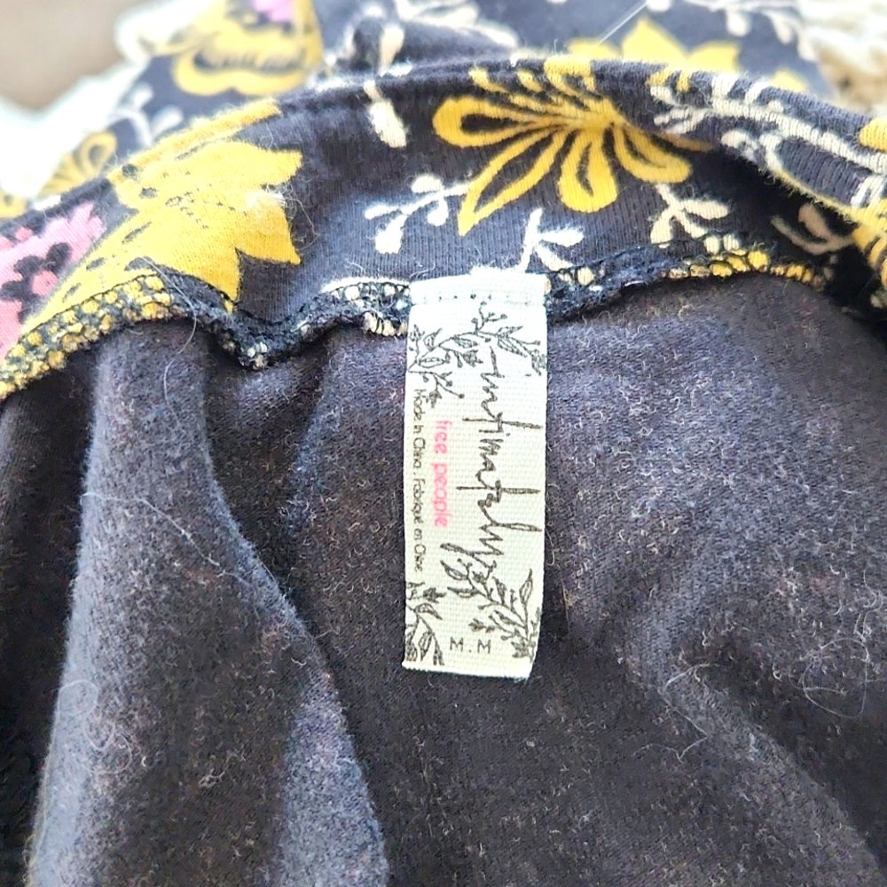 Free People Black Floral Strapless Top - Picture 8 of 10